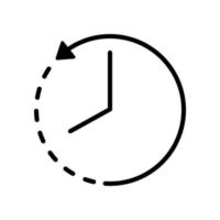 outline time outline icon vector