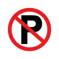 no parking sign vector