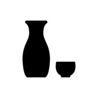 Sake flat style icon vector