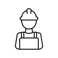 builder outline style icon vector