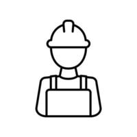 builder outline style icon vector