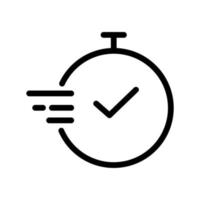 fast time outline icon vector