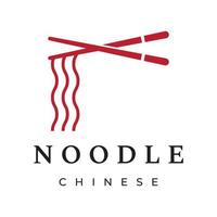 Logo design template for delicious chinese and japanese noodle soup and ramen dishes asian types of food. Logos for businesses, restaurants, cafes and shops. vector