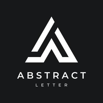 Creative abstract logo template design element initial letter A geometric or minimalist monogram with trendy style, modern font. Logo for business, business or identity card, branding and company. vector