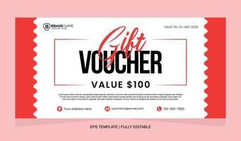 Vector Gift Voucher Design Template