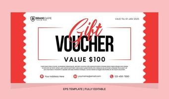 Vector Gift Voucher Design Template