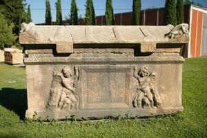 Sarcophagus in Aphrodisias Ancient City in Aydin, Turkiye photo