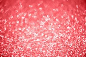 Abstract red glitter sparkle with heart bokeh light for Valentines background photo