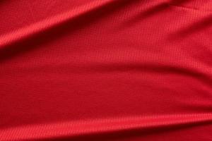 sports clothing fabric football jersey texture top view red color photo