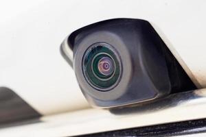 car rear view camera close up for parking assistance photo