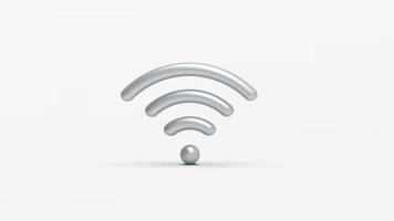 Wifi icon isolated on white background. 3D rendering. photo