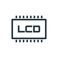 elementos de plantilla de diseño de icono de lcd vector