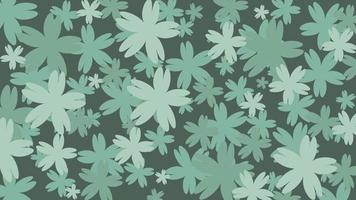 isolated Vector floral  pattern on a dark green background