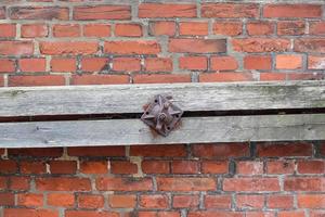 Old red rick wall. Texture of old weathered brick wall panoramic background texture photo