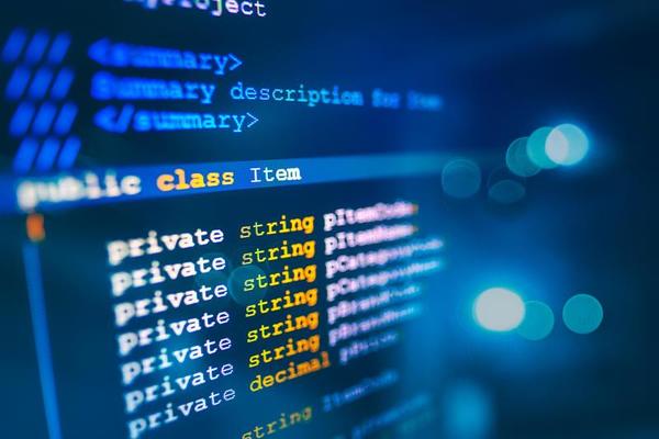 C sharp programming language source code example on monitor, C sharp source code.