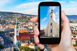 snapshot of St. Martin Cathedral in Bratislava photo