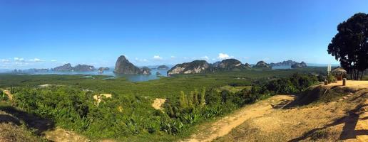 Thailand, Phuket. View of the sea and mountains, panorama. photo