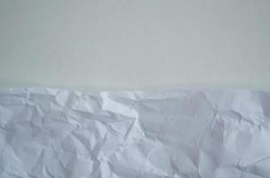 Texture, background. White crumpled paper. photo