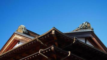 Roof of asia temple architecture. photo