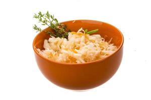 Fermented Cabbage dish view photo