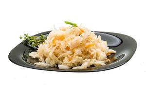 Fermented Cabbage dish view photo