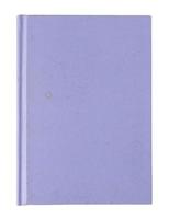 old blue book cover isolated on white with clipping path photo