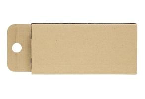 open cardboard box isolated on a white background with clipping path photo