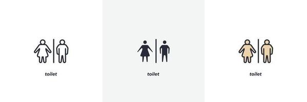 toilet icon. Line, solid and filled outline colorful version, outline and filled vector sign. Idea Symbol, logo illustration. Vector graphics