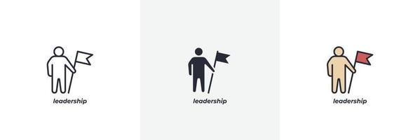 leadership icon. Line, solid and filled outline colorful version, outline and filled vector sign. Idea Symbol, logo illustration. Vector graphics