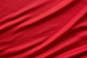 sports clothing fabric football jersey texture top view red color photo