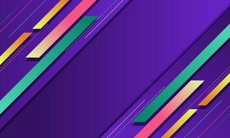 Modern gradient stripes and lines on purple background. vector