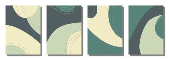 Minimalist abstract hand drawn set background. vector