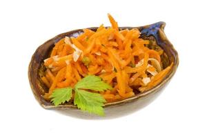 Korean carrot dish view photo