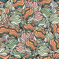 Fantasy messy freehand doodle geometric shapes seamless pattern.  Infinity ditsy scribble abstract card, layout. Creative background. Textile, fabric, wrapping paper. vector