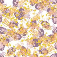 Fantasy messy freehand doodle geometric shapes seamless pattern.  Infinity ditsy scribble abstract card, layout. Creative background. Textile, fabric, wrapping paper. vector