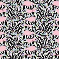 Fantasy messy freehand doodle geometric shapes seamless pattern.  Infinity ditsy scribble abstract card, layout. Creative background. Textile, fabric, wrapping paper. vector