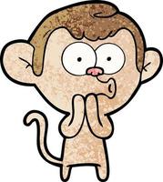 Vector monkey character in cartoon style