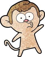 Vector monkey character in cartoon style