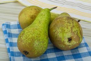 Ripe pears view photo
