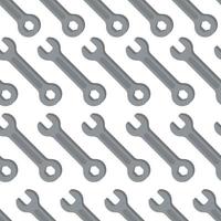 Vector illustration of a new wrench pattern. Endless metal wrench pattern.