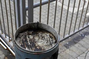 Ashtray for tobacco ash and used tobacco products. photo