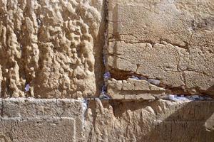 Stones of the Wailing Wall on the Temple Mount in the Old City of Jerusalem. photo