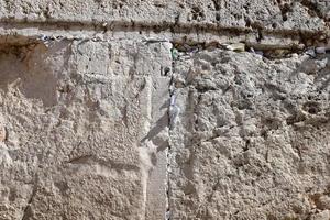 Stones of the Wailing Wall on the Temple Mount in the Old City of Jerusalem. photo