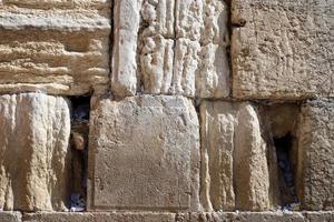 Stones of the Wailing Wall on the Temple Mount in the Old City of Jerusalem. photo