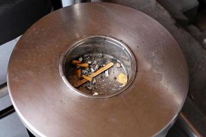 Ashtray for tobacco ash and used tobacco products. photo