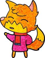Vector fox character in cartoon style