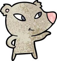 personaje de oso de dibujos animados vector