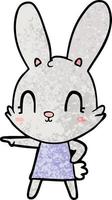 Vector rabbit character in cartoon style