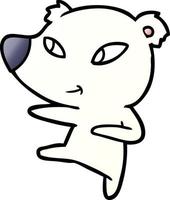 Cartoon polar bear character vector