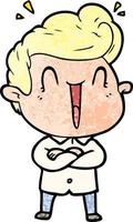 Vector man character in cartoon style